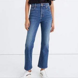 Madewell high rise slim Demi-Boot Jeans In Sundale Wash SZ 37 Tall